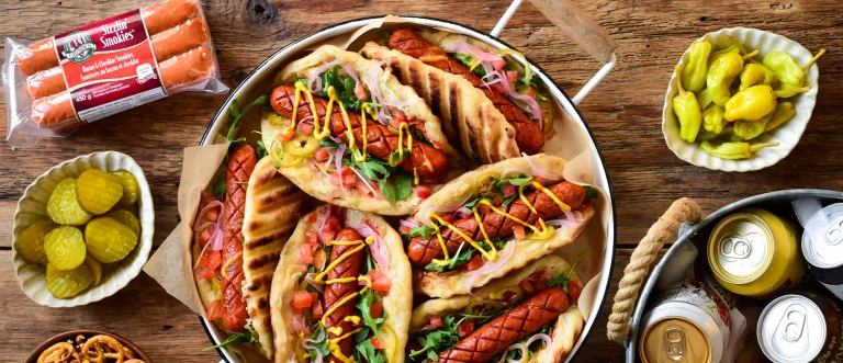 Grilled Smokie Pizza Sandwiches