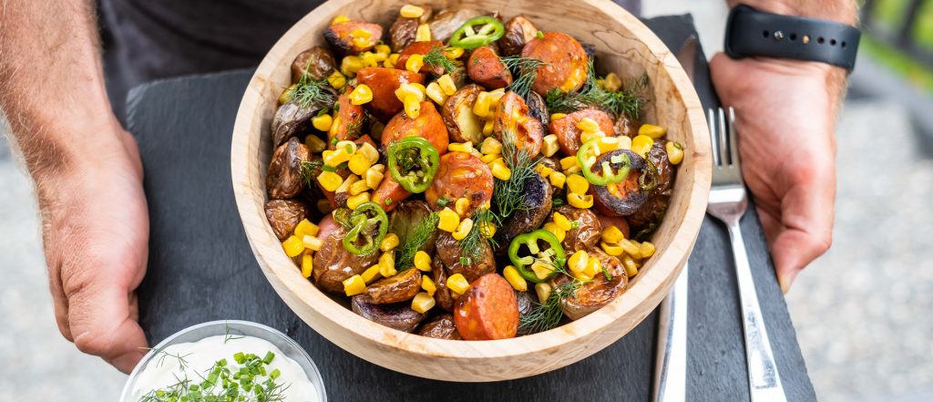 Smokie Popper Potato Salad – Family Style