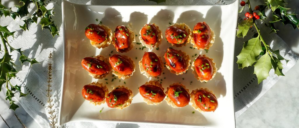 Holiday Smokie Popper Phyllo Cups