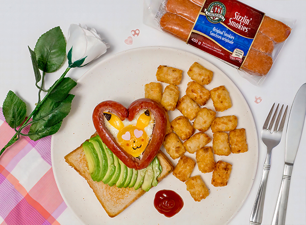 Smokie Egg Heart Avocado Toast